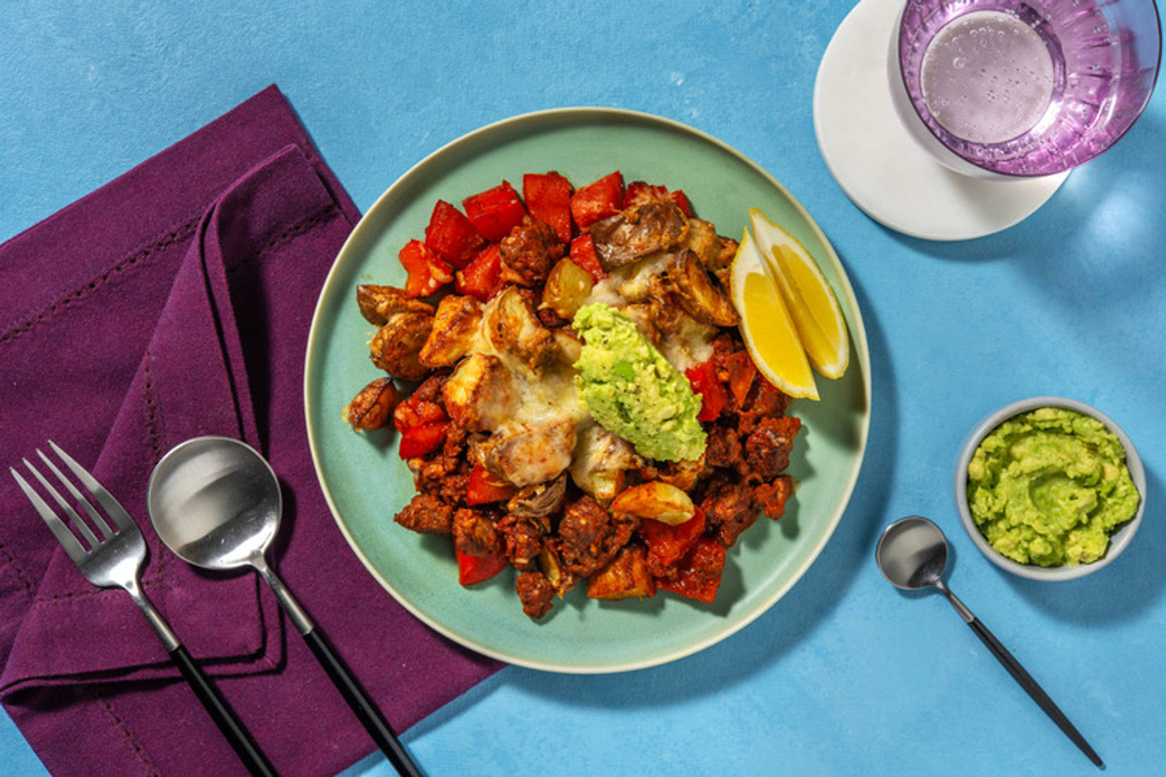 Mexican Style Cheesy Pork Hash