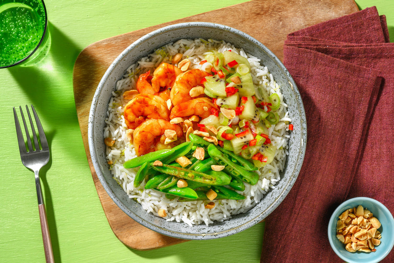 Teriyaki Prawn Poke Style Bowl 