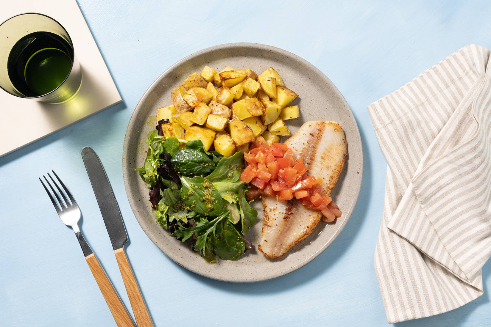 Oven Baked Basa and Warm Tomato Salsa