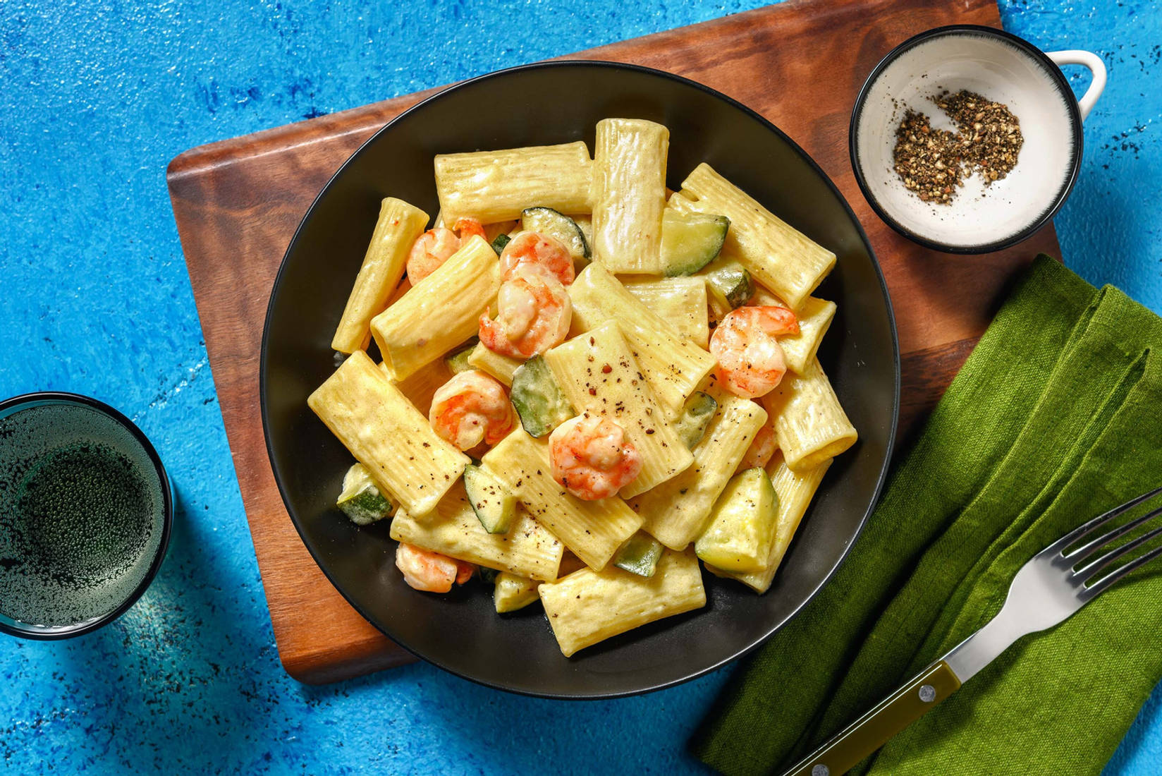 Quick Creamy Prawn Rigatoni