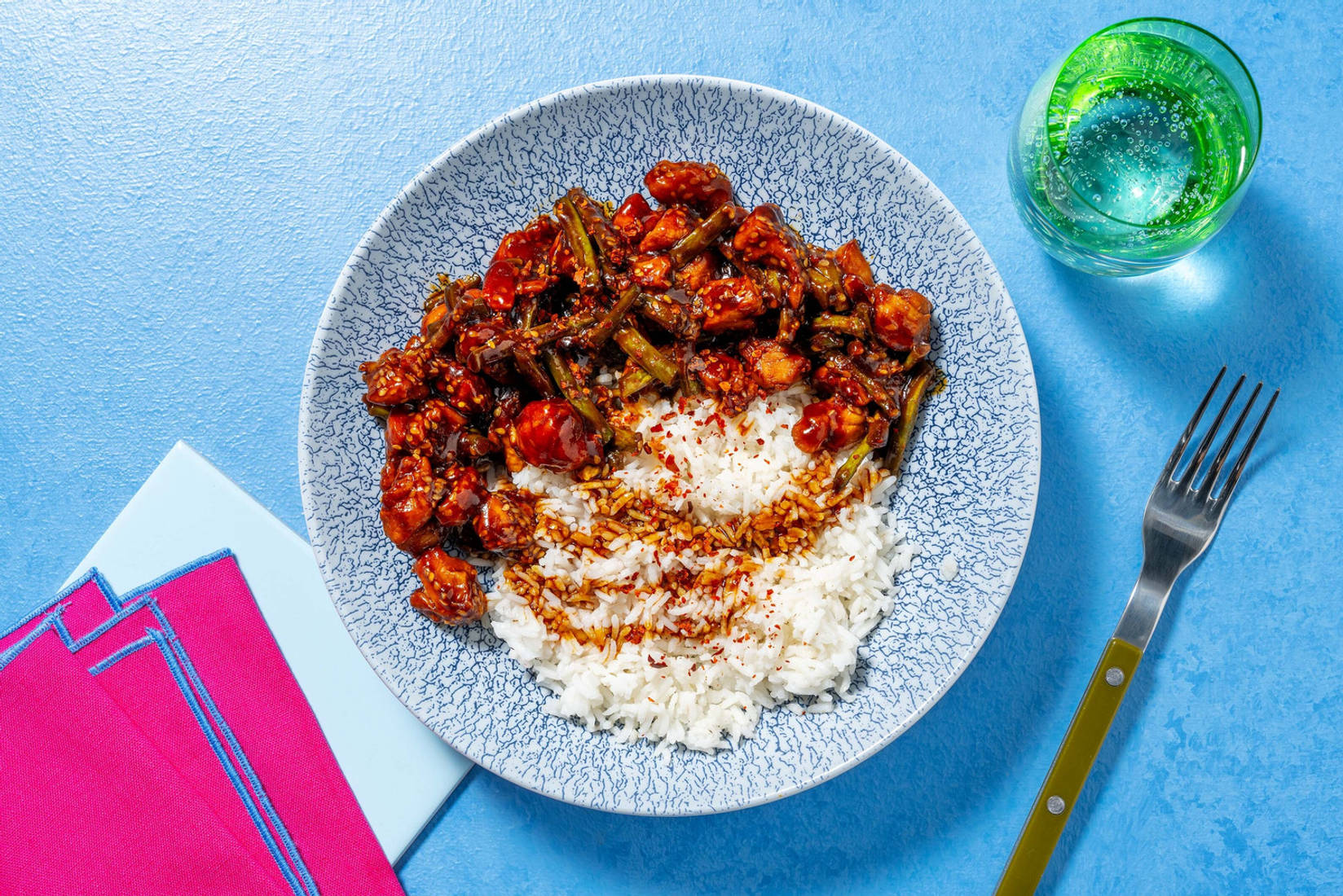 Teriyaki Chicken and Crispy Onions