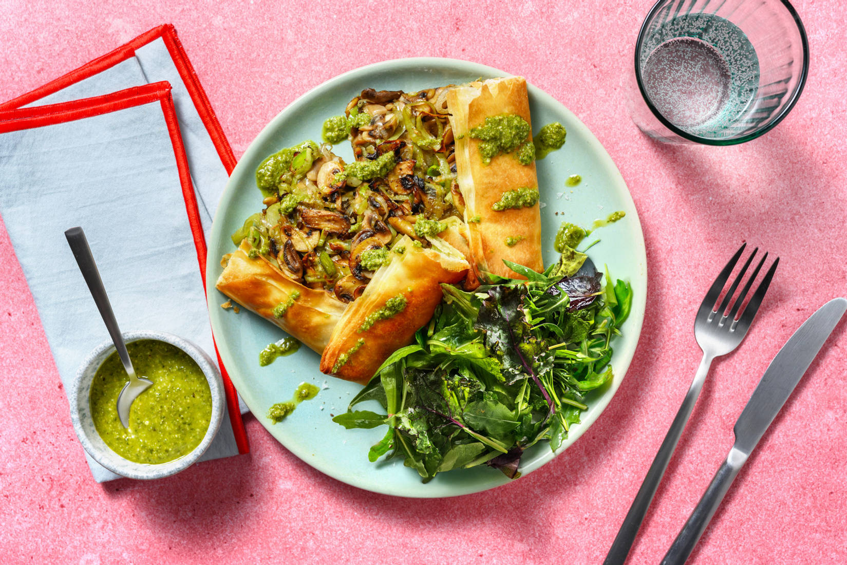 Mushroom, Leek & Herby Potato Filo Galette