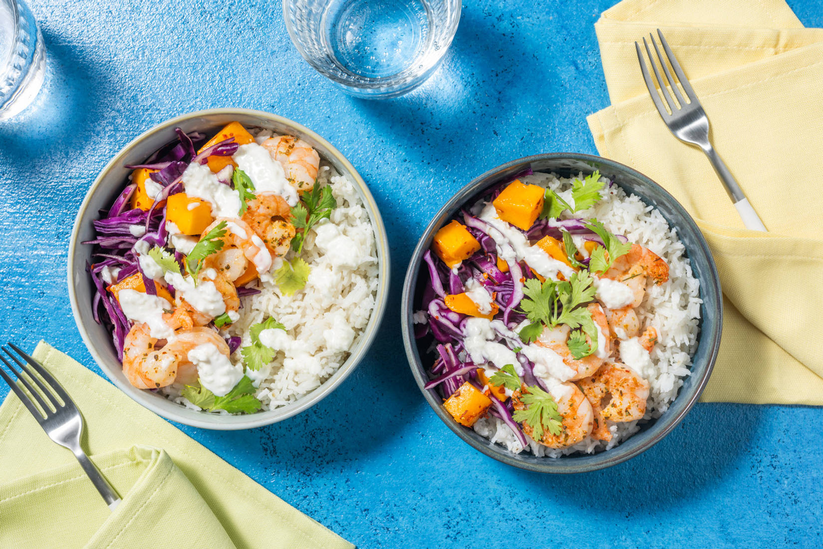 Rask cajunkrydret rekebowl