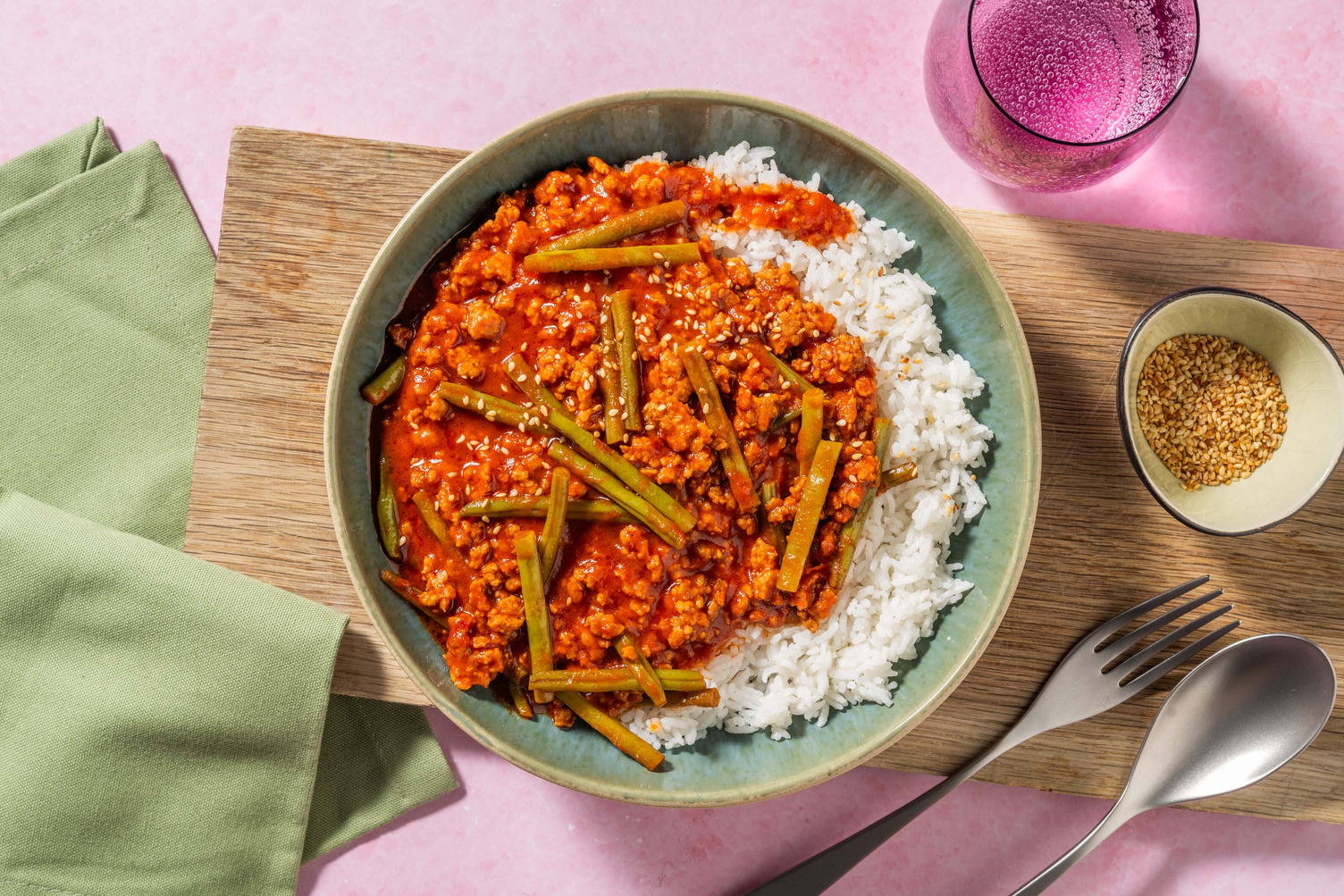 Slow Cooked Korean Style BBQ Pork Mince 