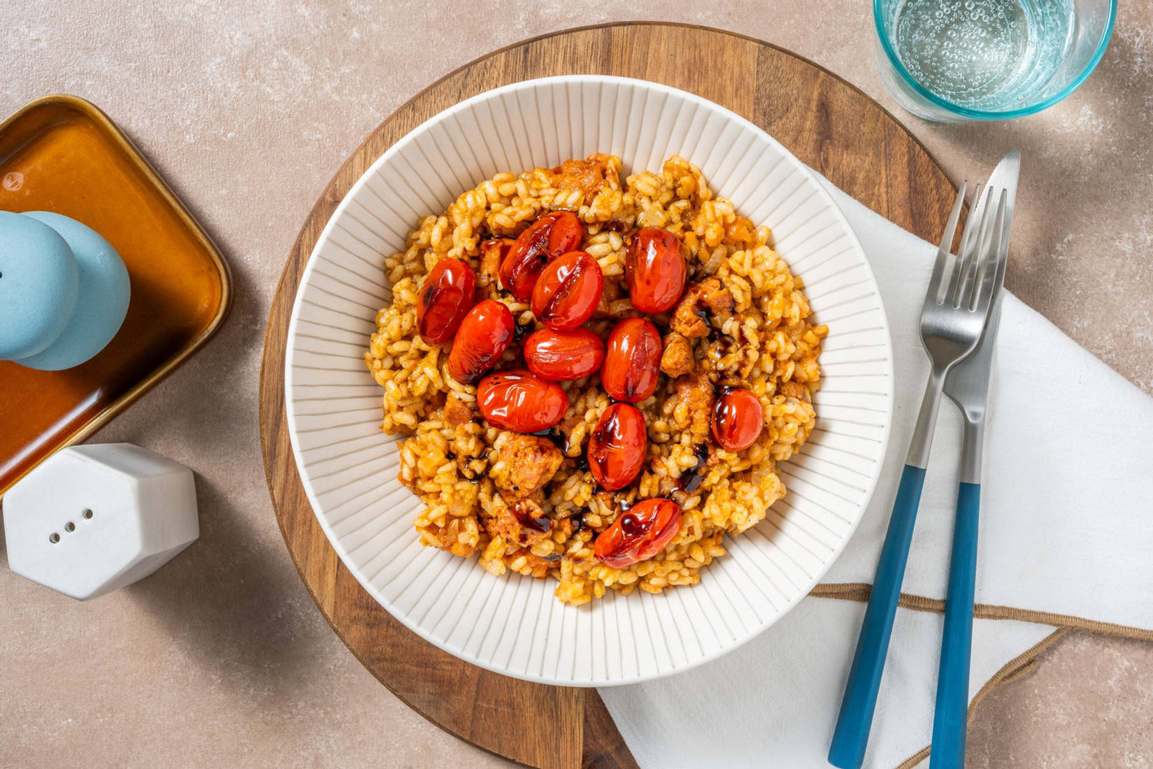 Oven-Baked Chorizo and Tomato Risotto