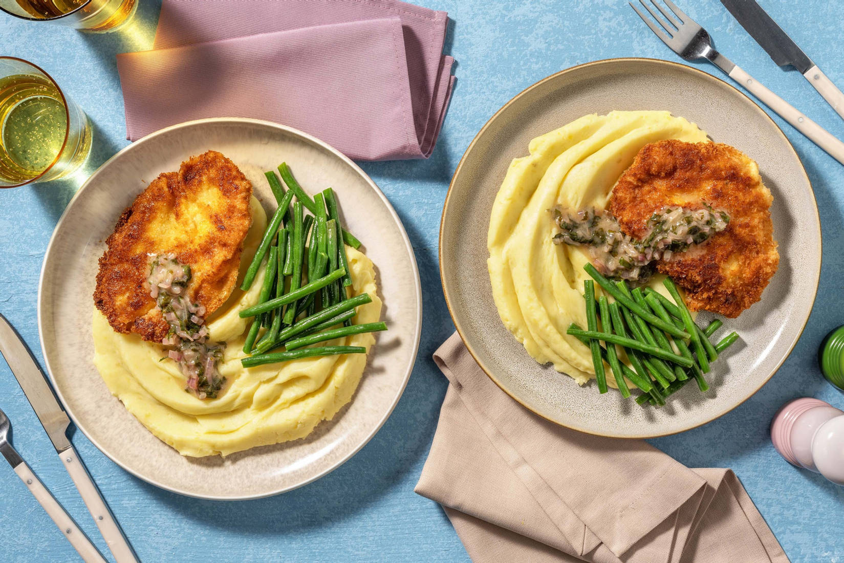 Crispy Chicken in Roasted Garlic Butter