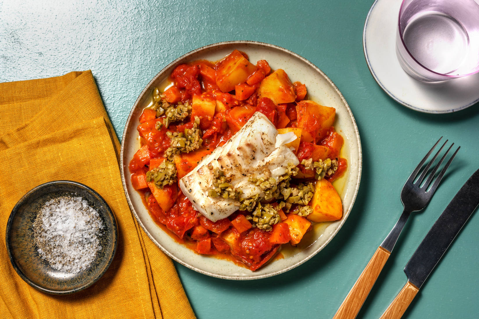 Merluzzo e patate alla livornese