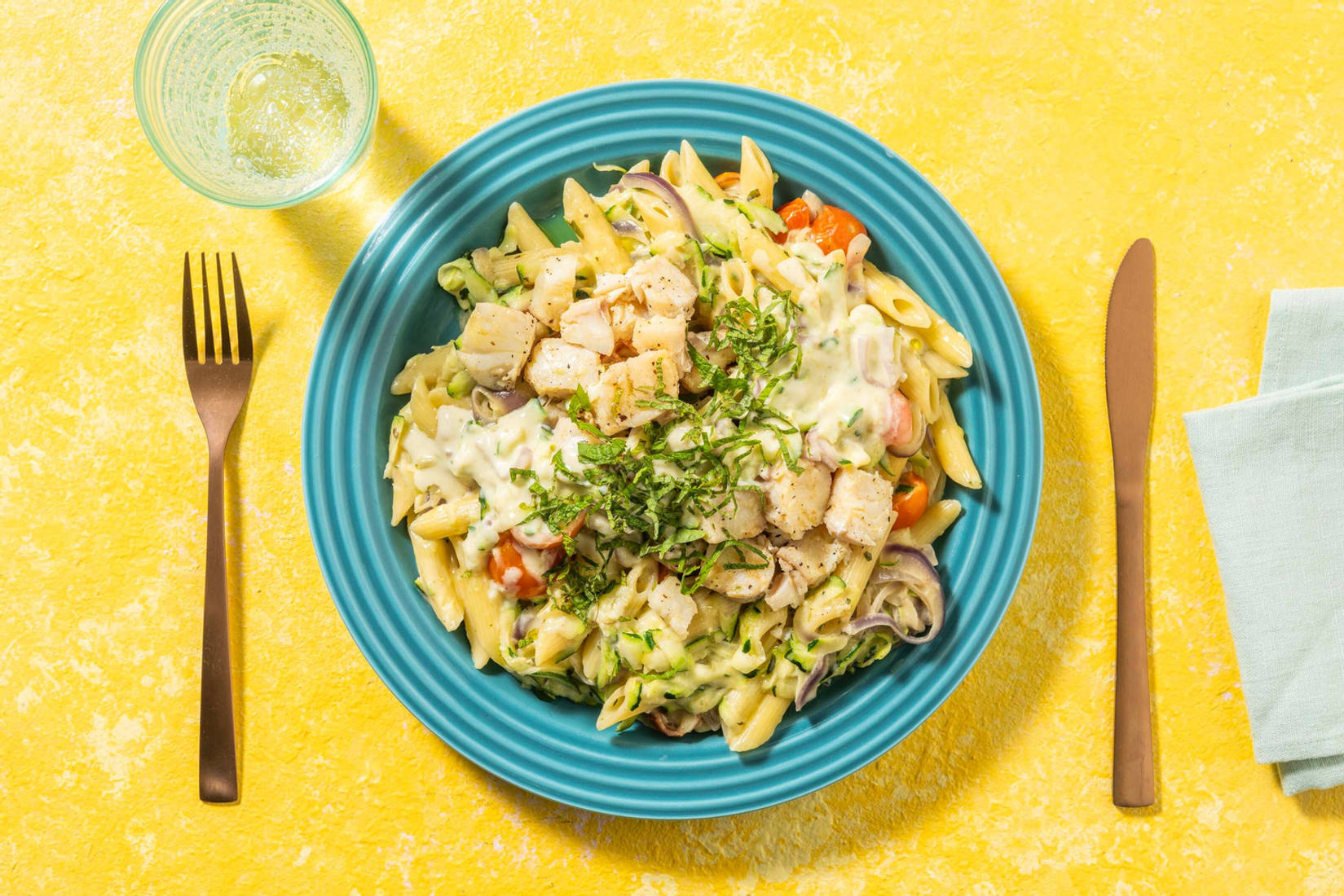 Pâtes express au cabillaud crémeux 