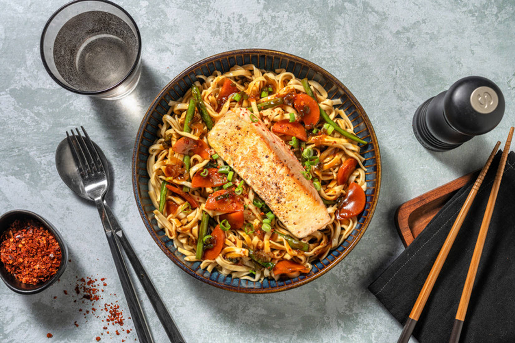 Teriyaki Double Salmon Noodles