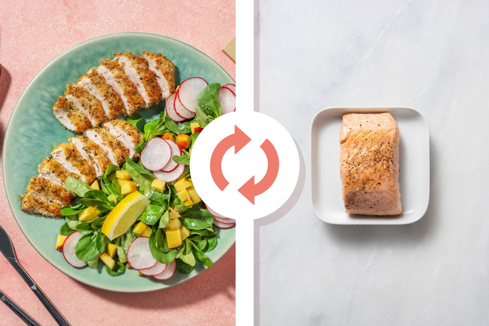 Salmone fritto alle erbe