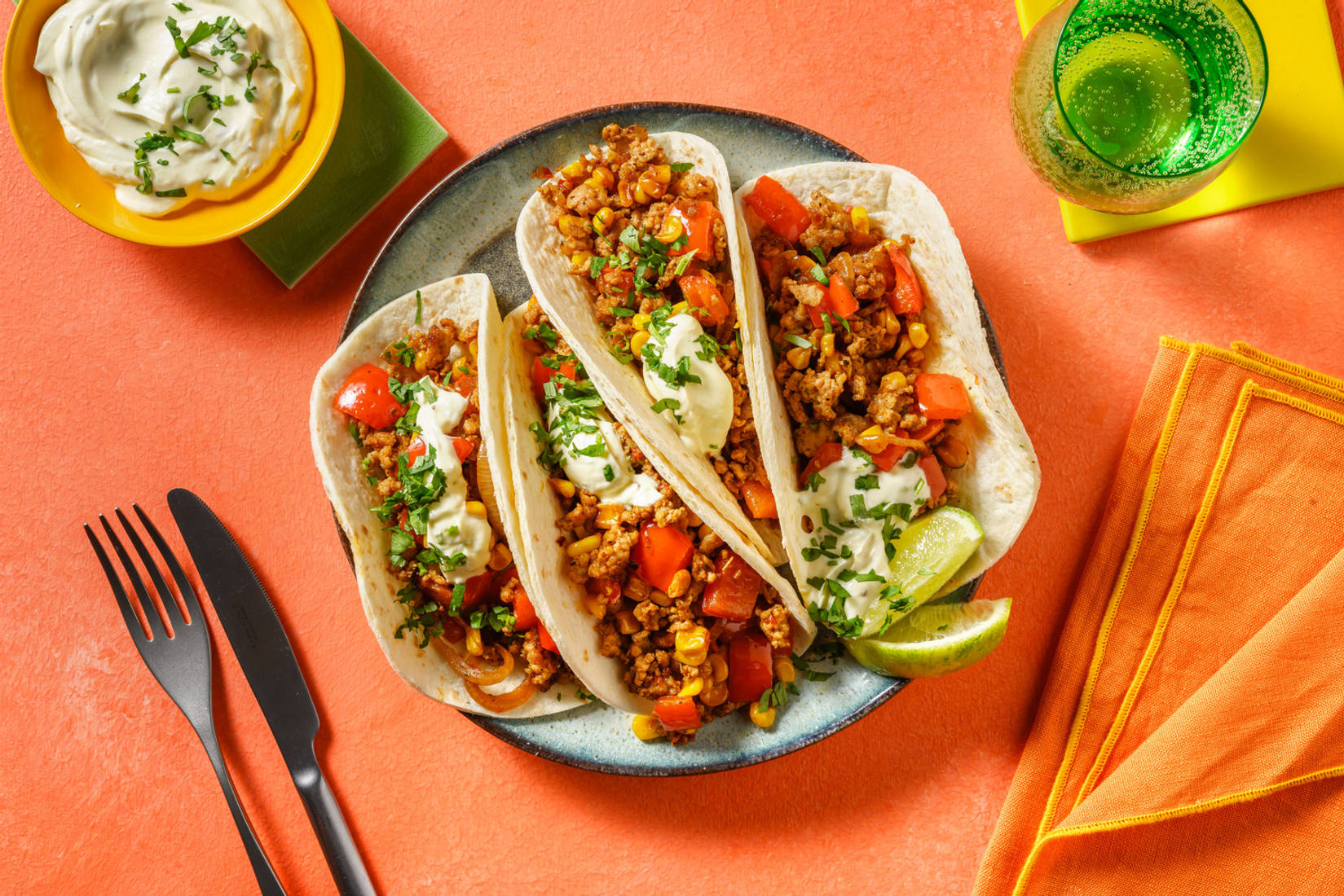 Beef and Sweetcorn Tacos