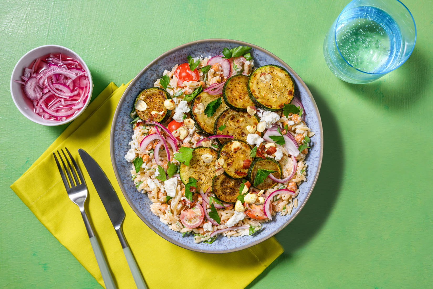 Cajun Spiced Orzo Salad with Beef 