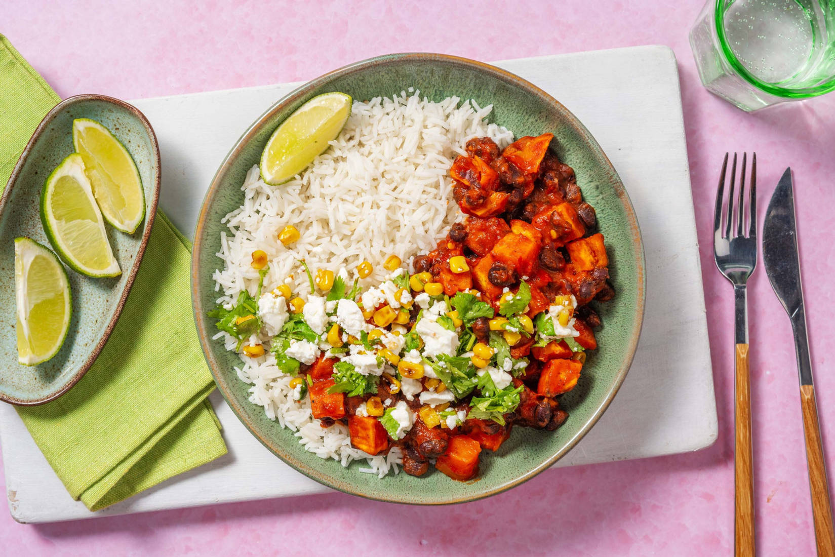 Chipotle Sweet Potato and Black Bean Rice Bowl