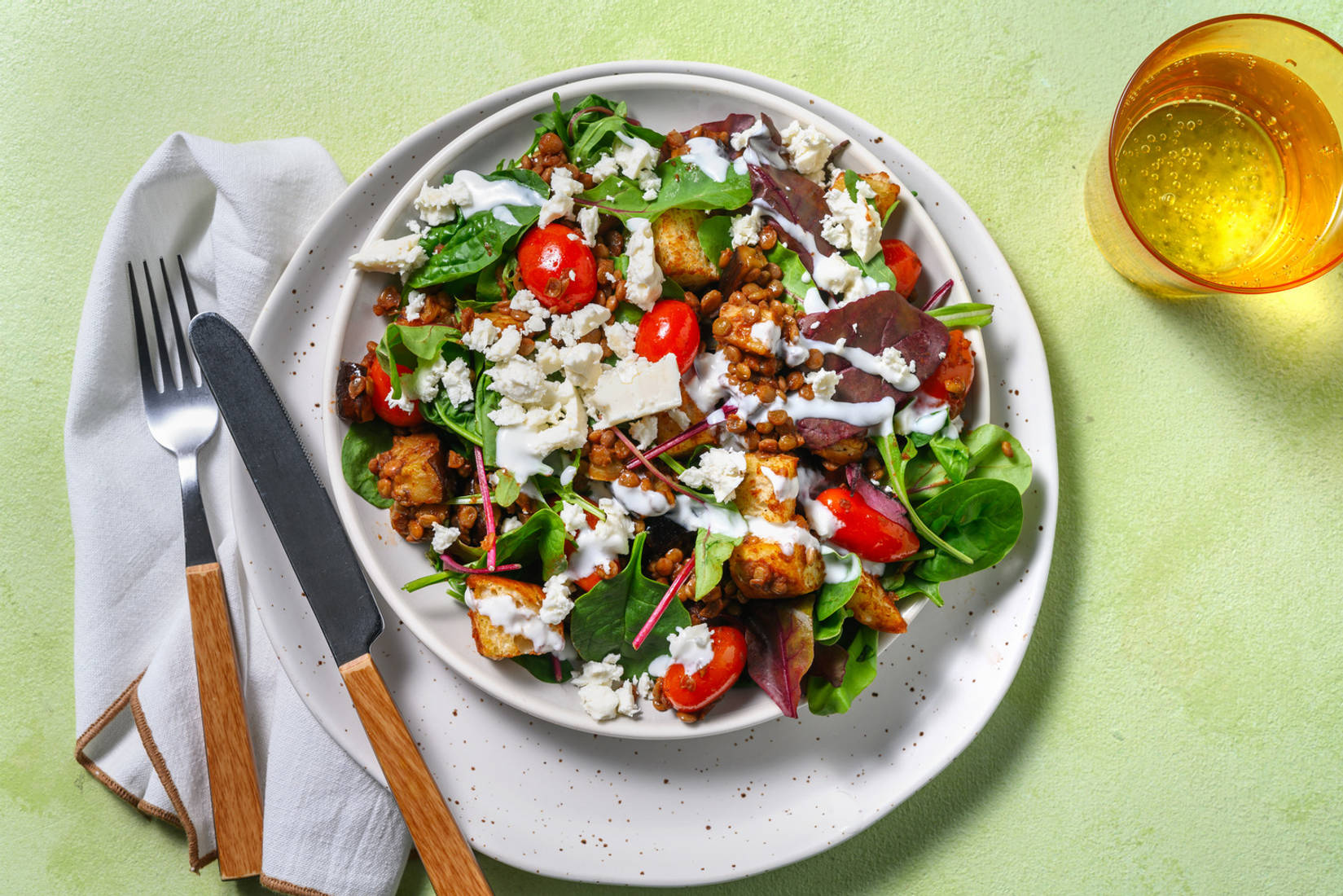 Warm Roasted Tomato and Lentil Salad