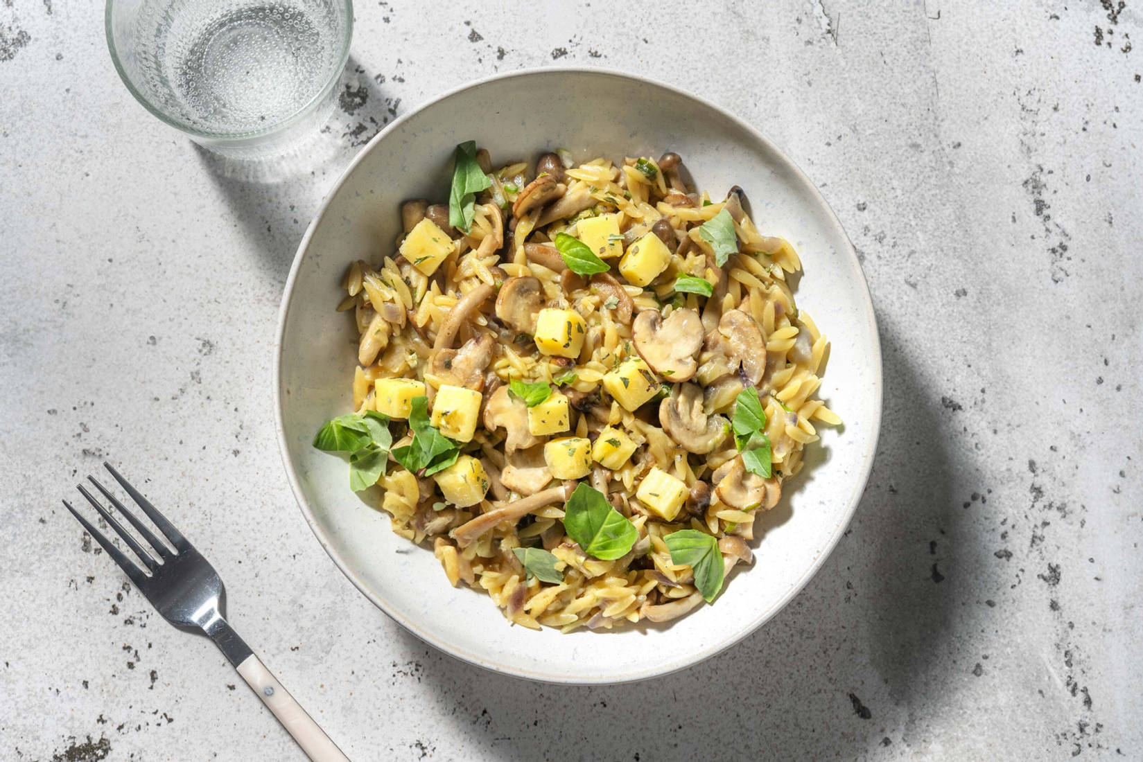 Risotto d'orzo aux champignons