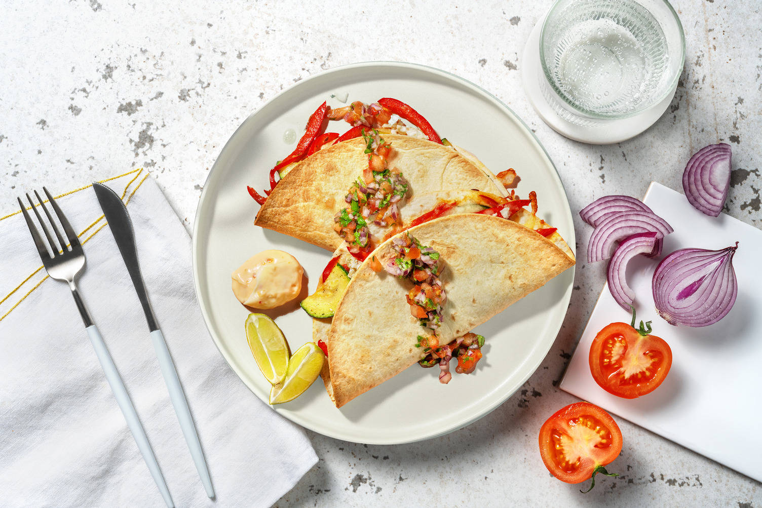 Veggie volkoren quesadilla's