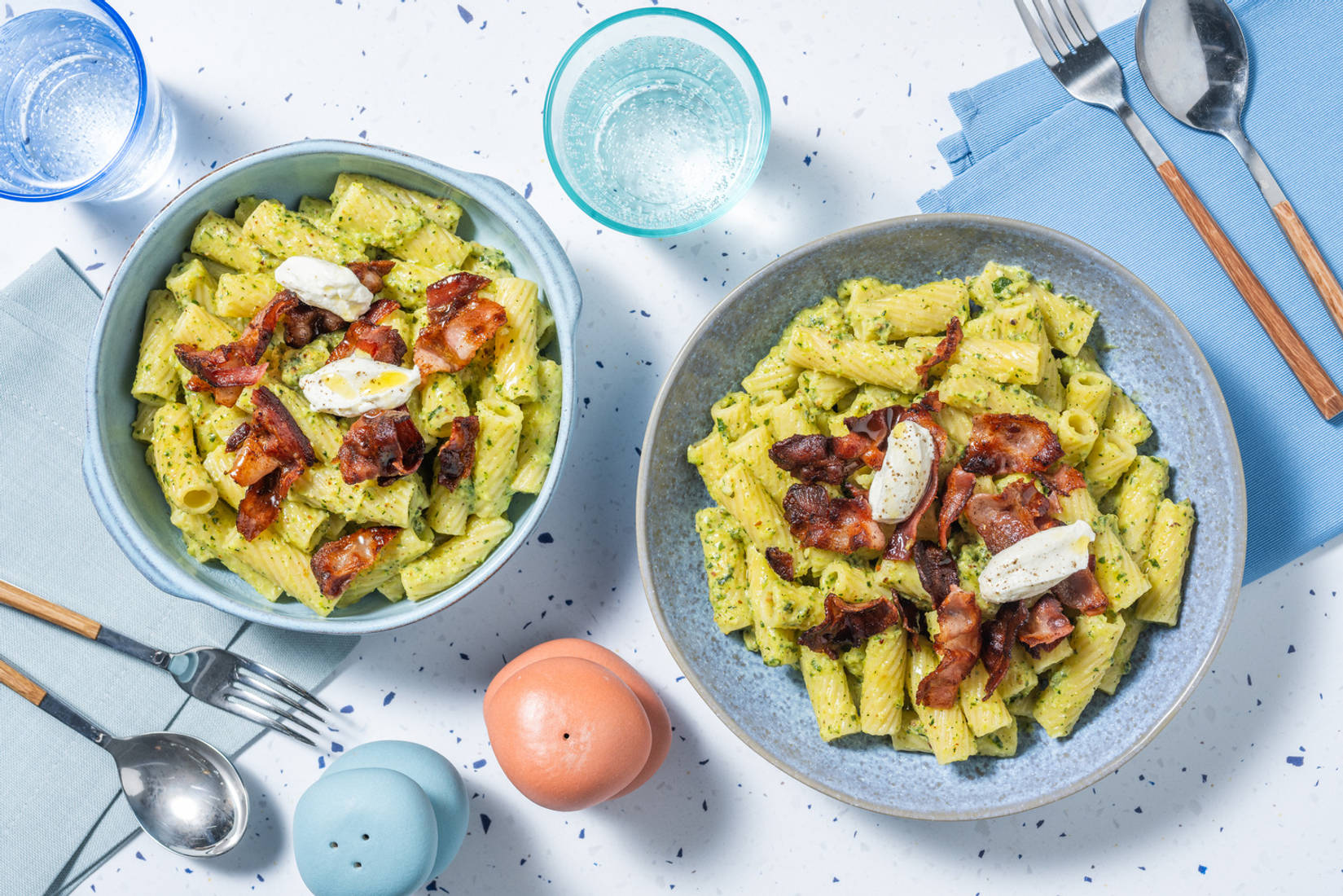 Tortiglioni al pesto di zucchina e salsiccia