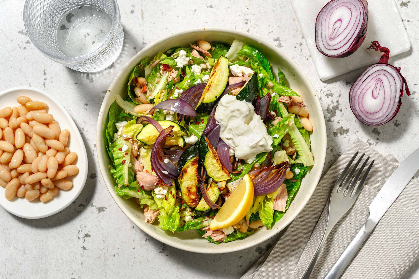 Salat mit Thunfisch und Butterbohnen