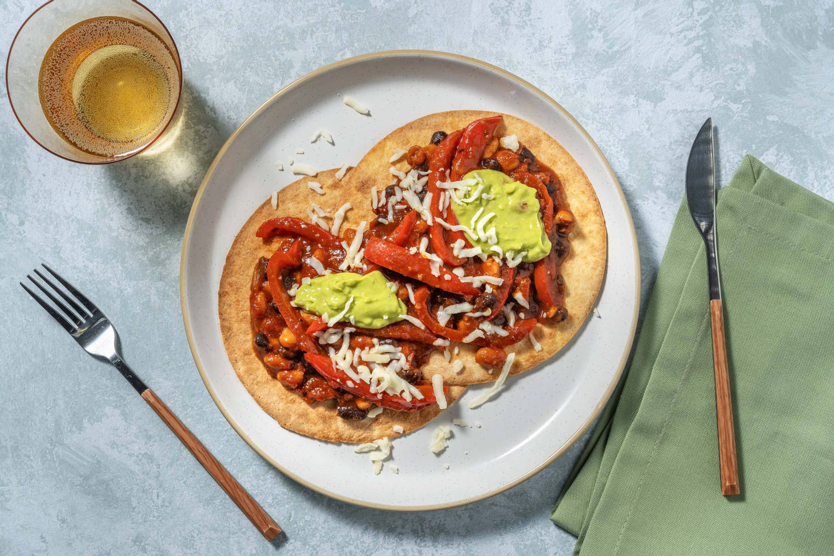 Mexican Inspired Beany Tostadas