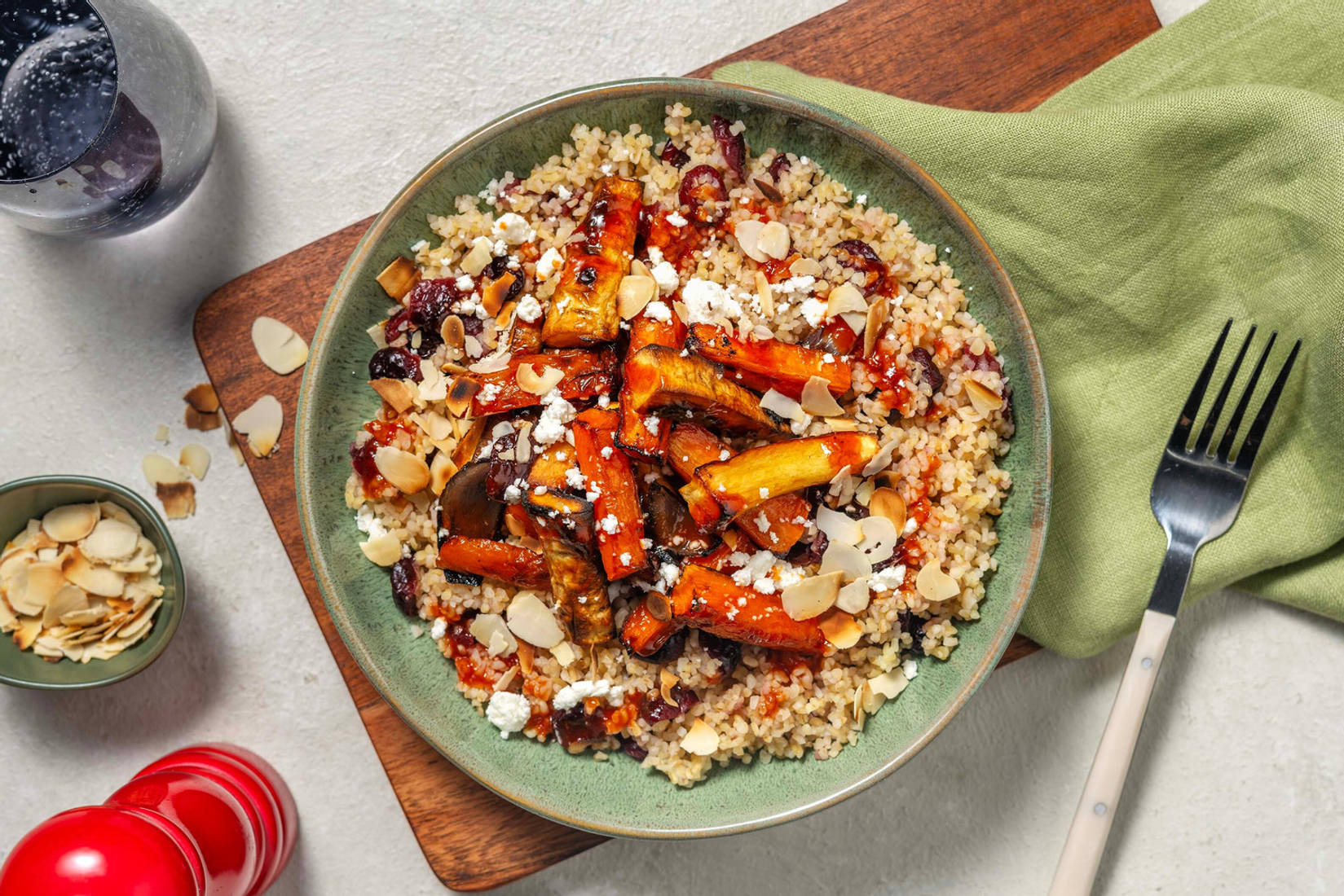 Honey Harissa Root Vegetable Tray Bake