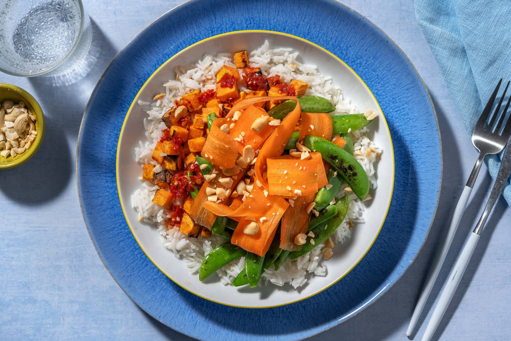 Honey Miso Sweet Potato Poke Bowl