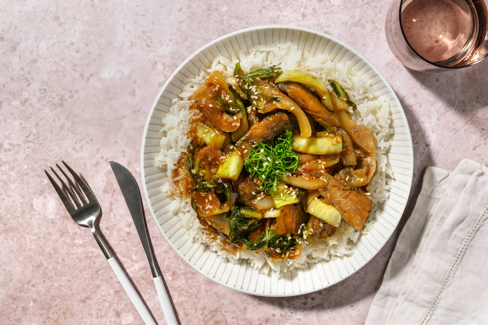 Le Végé : bowl d'émincés veggie à la japonaise