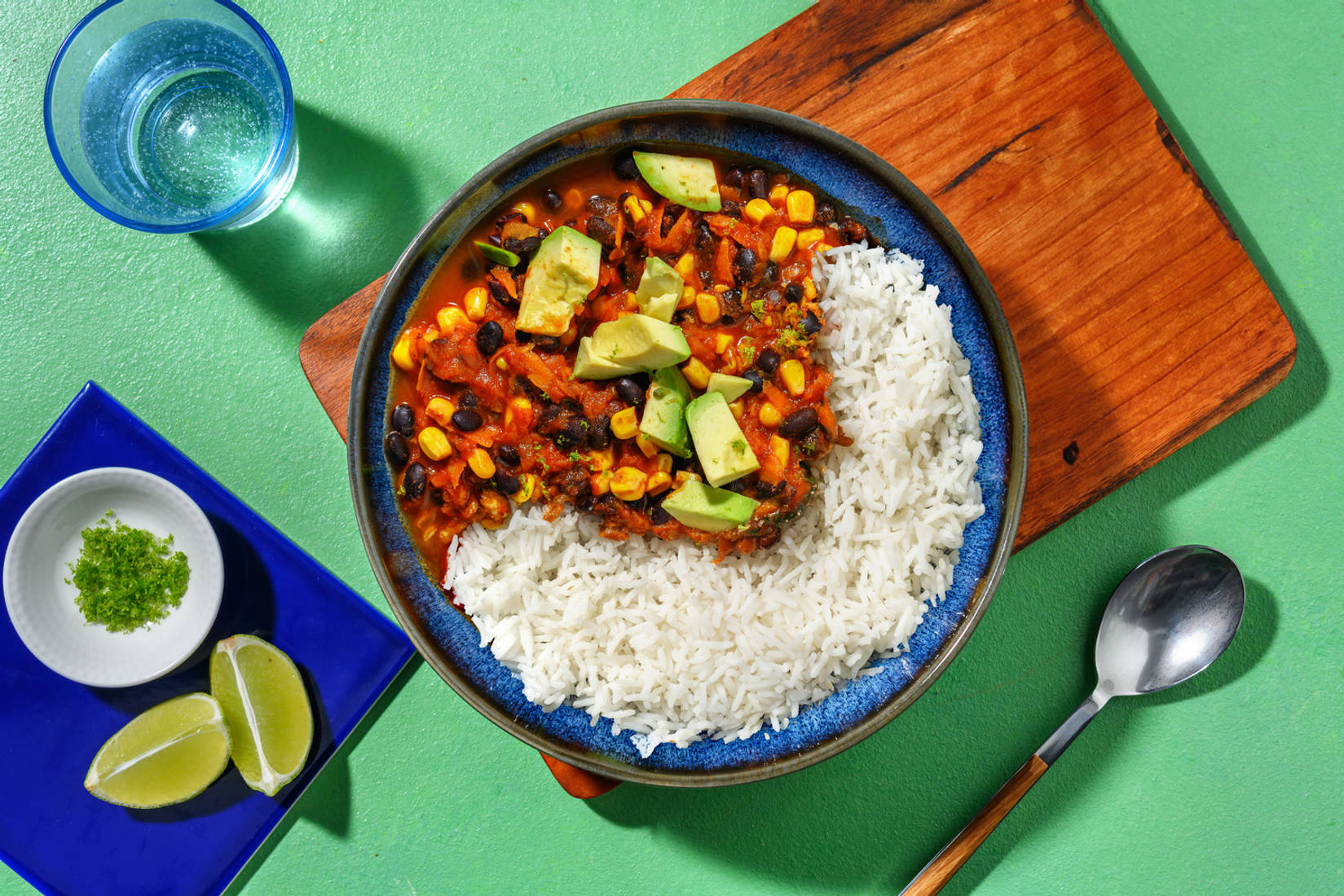 Mijoté mexicain avocat, maïs & cheddar