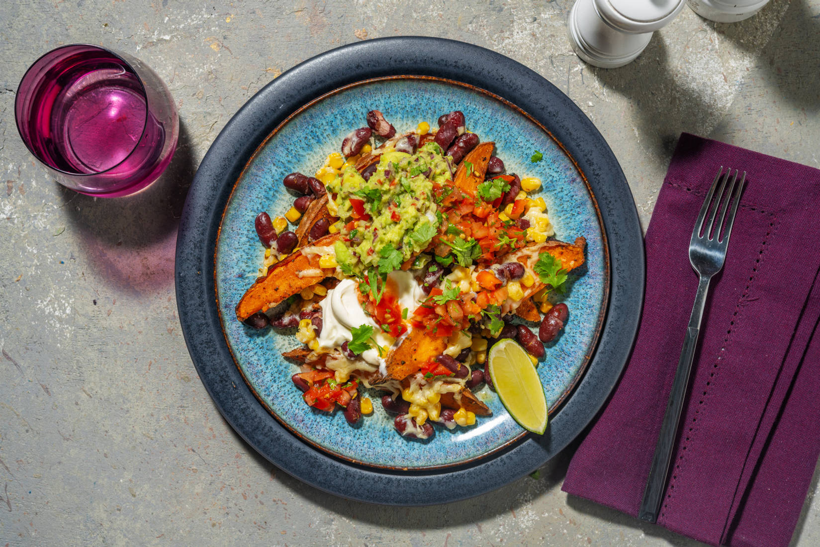 Vegetarische kapsalon met Mexicaanse twist