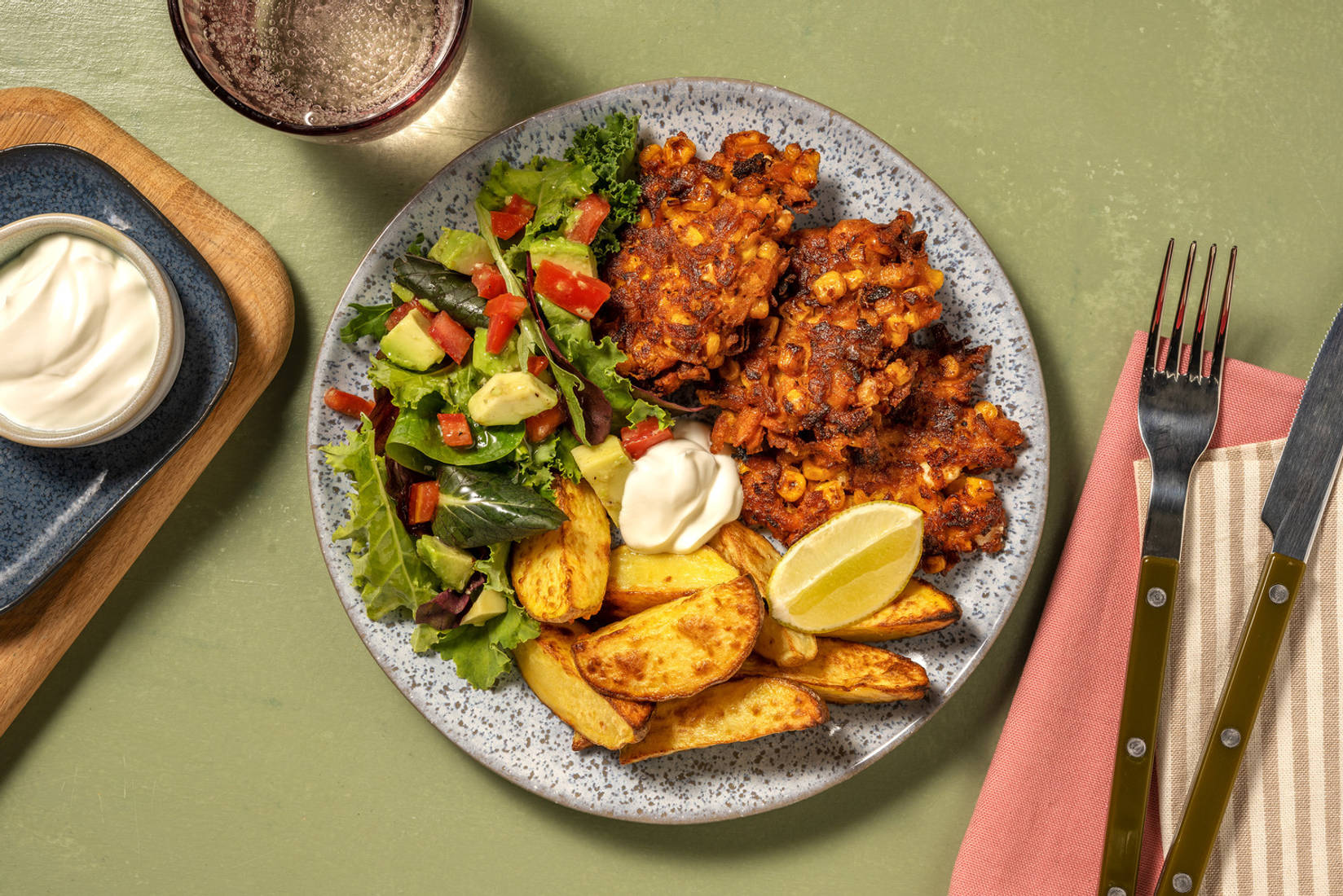 Cajun Sweet Potato, Corn and Cheese Fritters