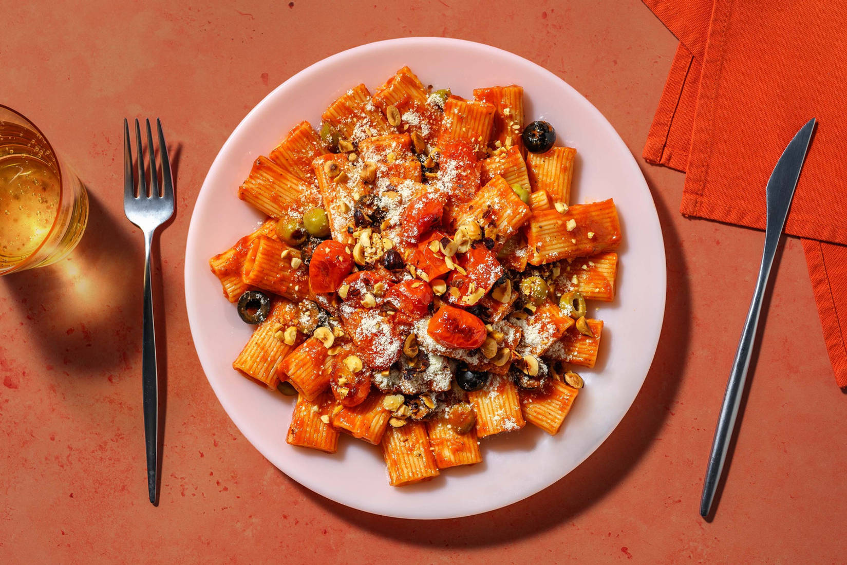 Fire-Red Tomato Rigatoni