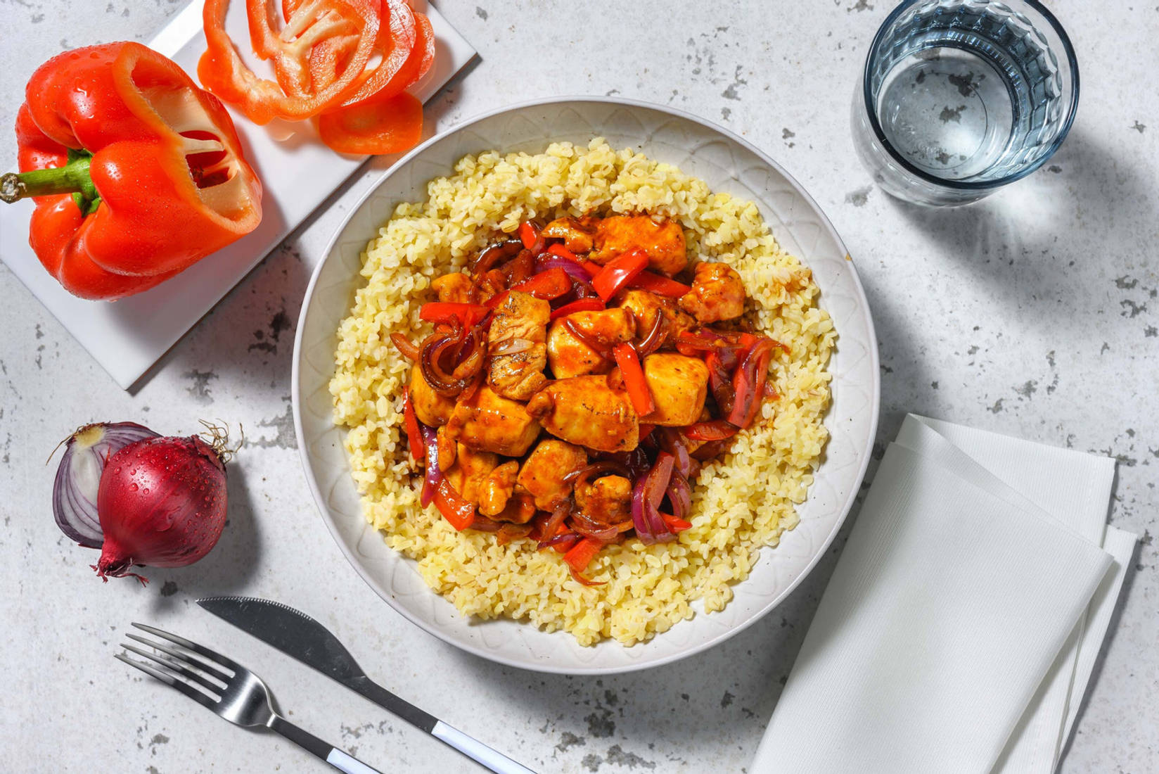 Glazed Ginger Chicken and Pepper Stir-Fry