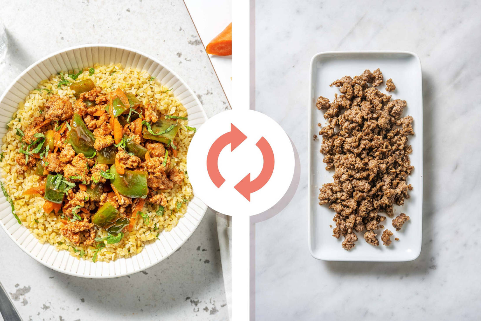 Cajun Beef on Parsley Bulgur