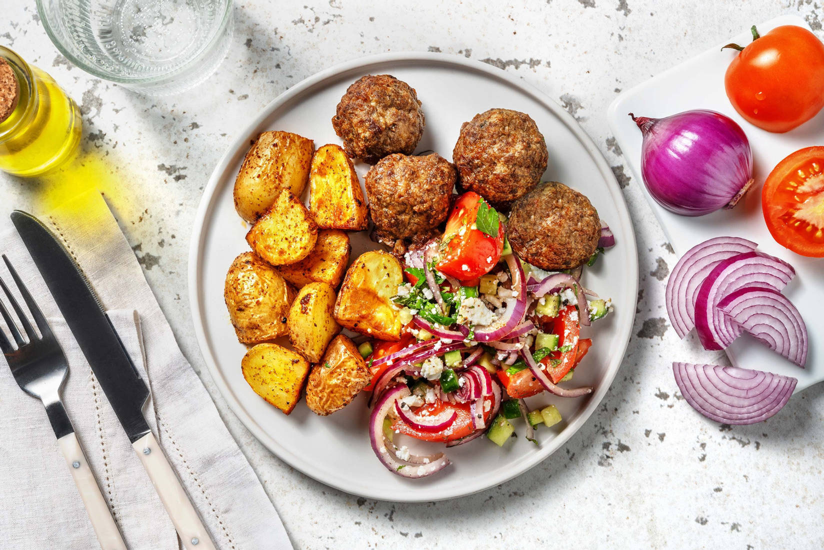 Spaanse gehaktballetjes met krieltjes