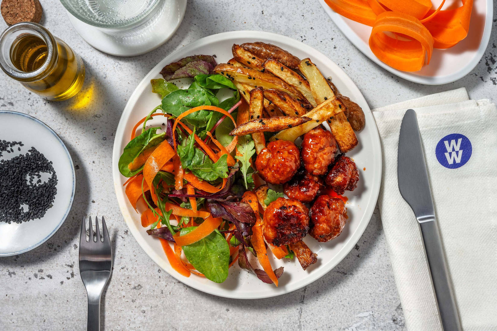 Gochujang Glazed Pork Meatballs