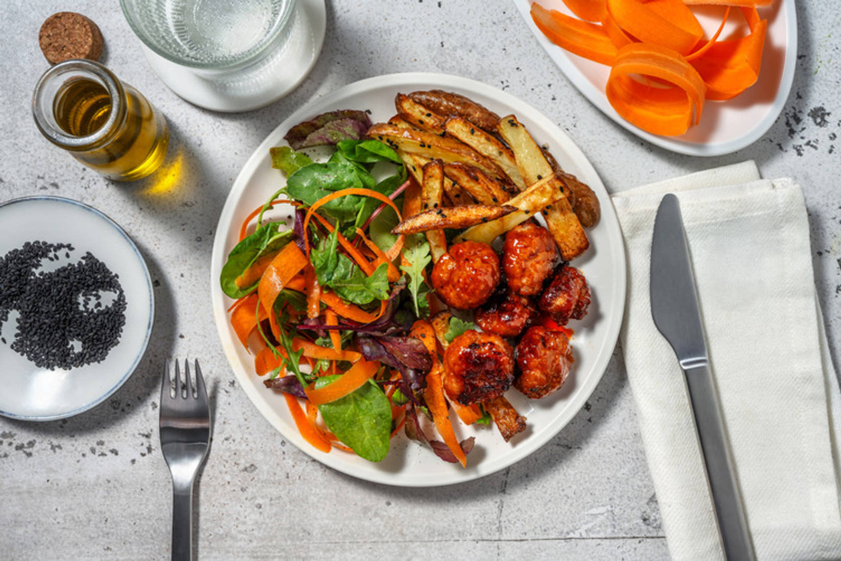 Gochujang Glazed Beef Meatballs