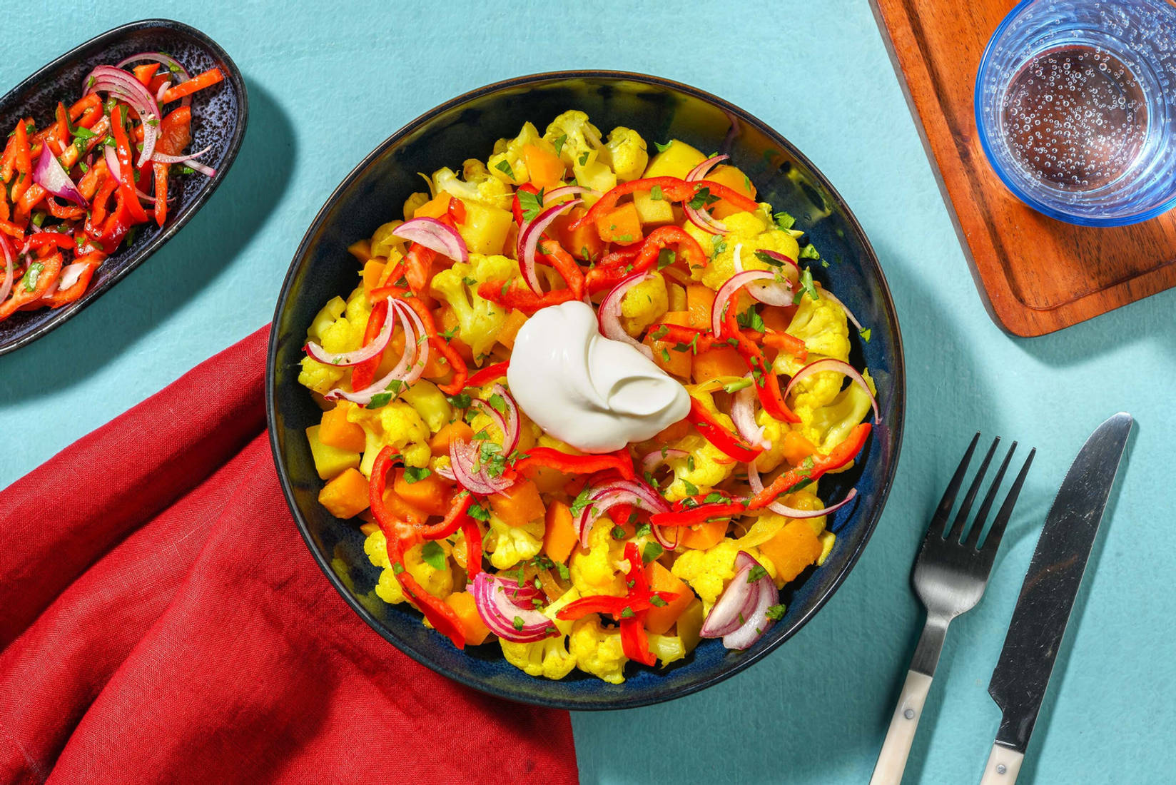 Winterliche Blumenkohl-Kürbispfanne