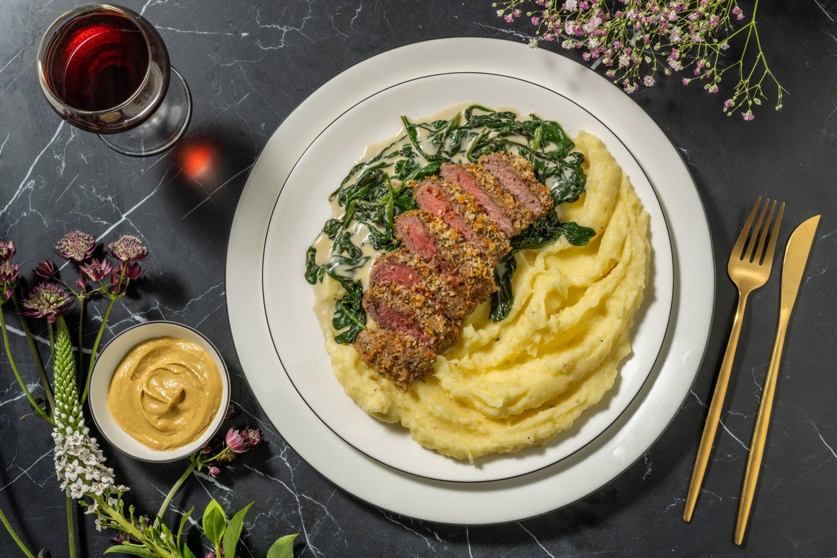 Walnut Crusted Lamb Steak