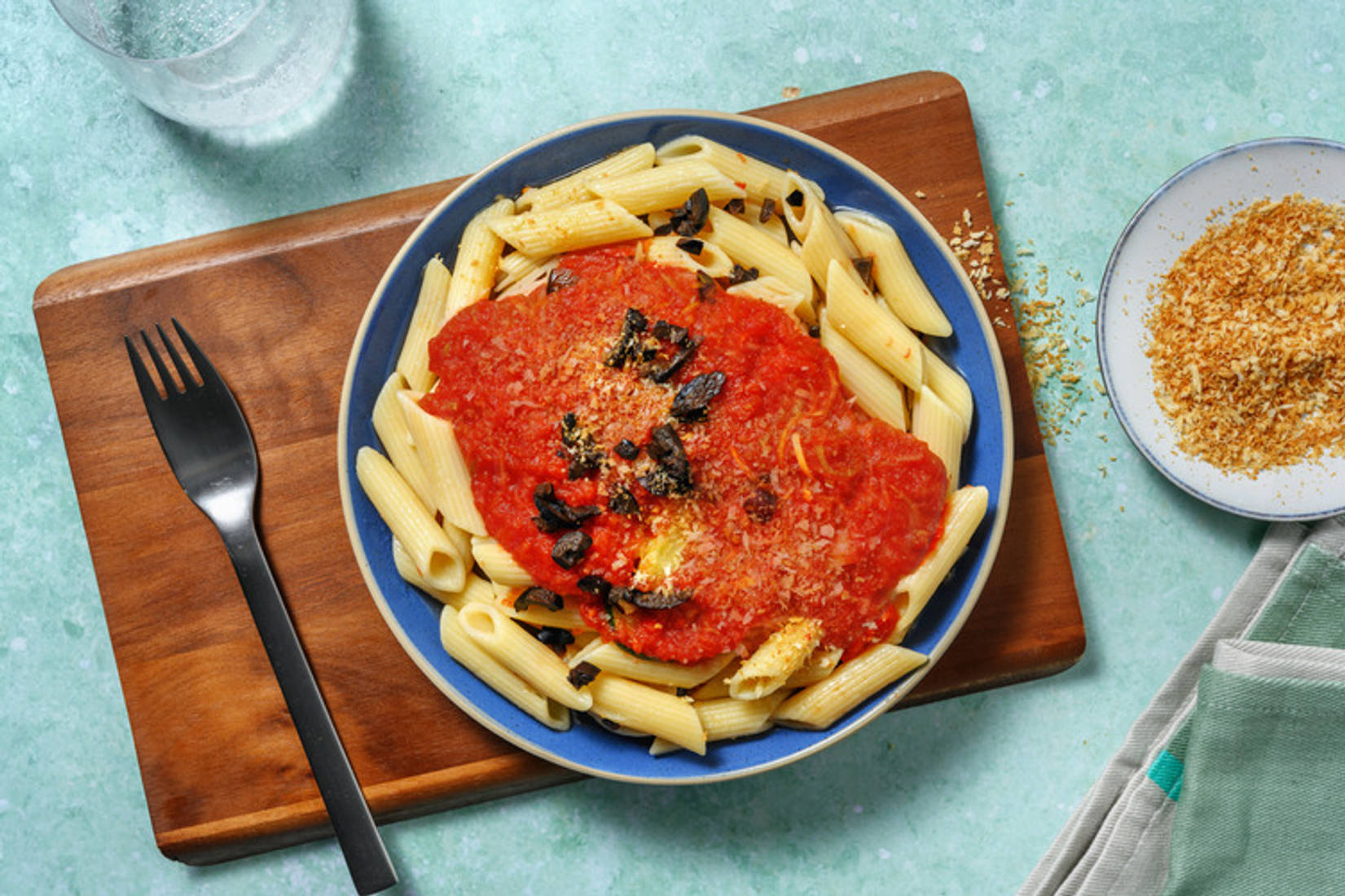 Pasta Verdure mit Kalamata-Oliven