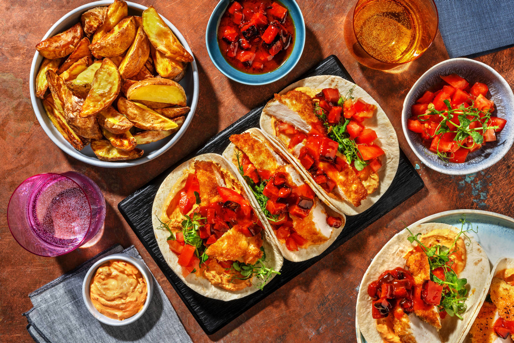 Crispy Chicken Strip Tacos