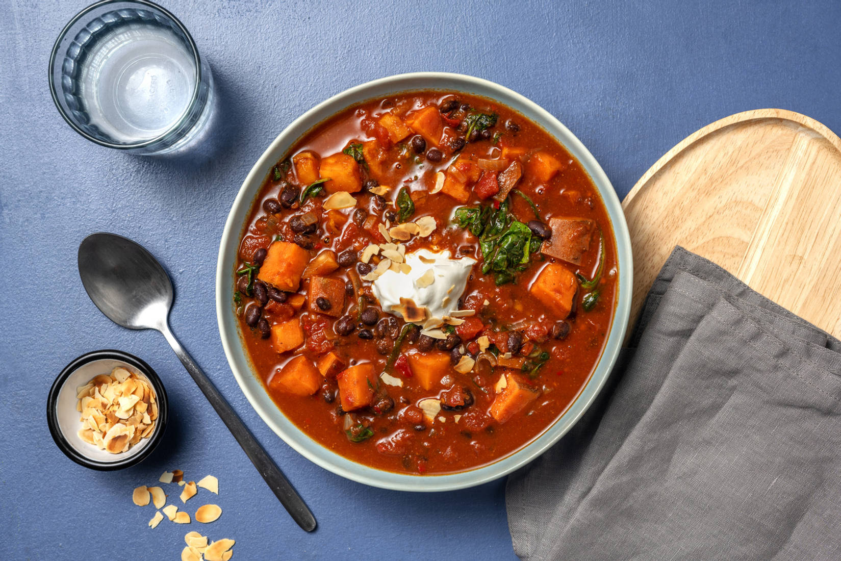 Black Bean and Sweet Potato Harissa Stew