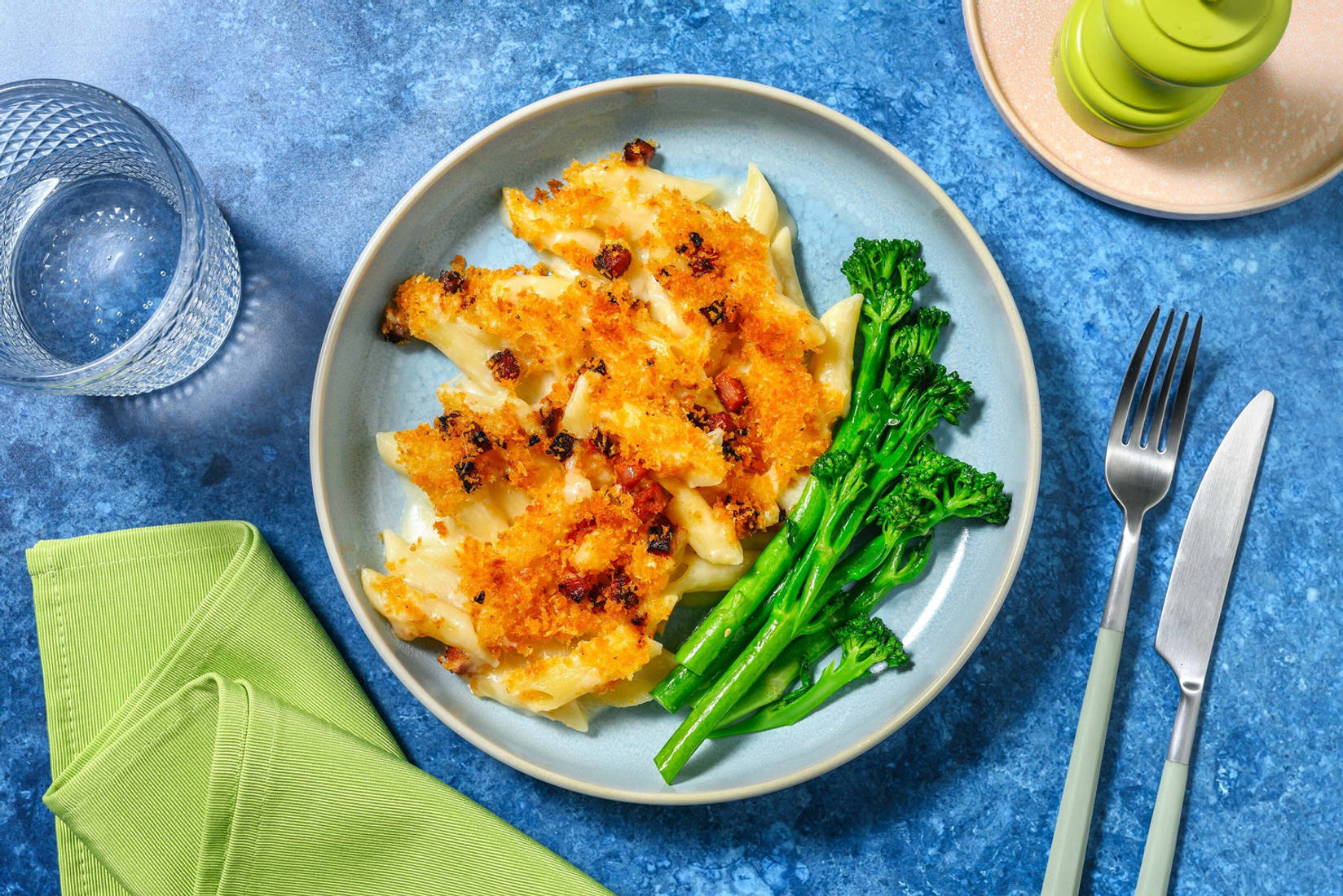 Chorizo Crusted Baked Penne