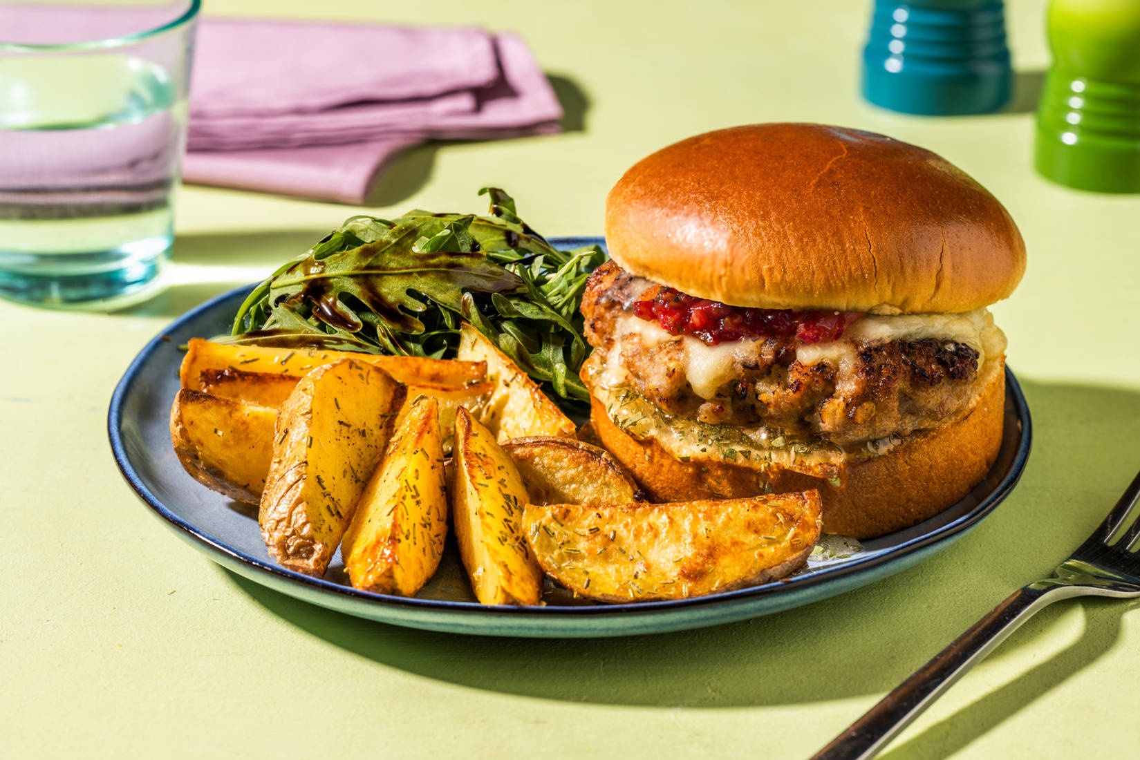 Family Favourite Bacon, Pork and Apple Burger