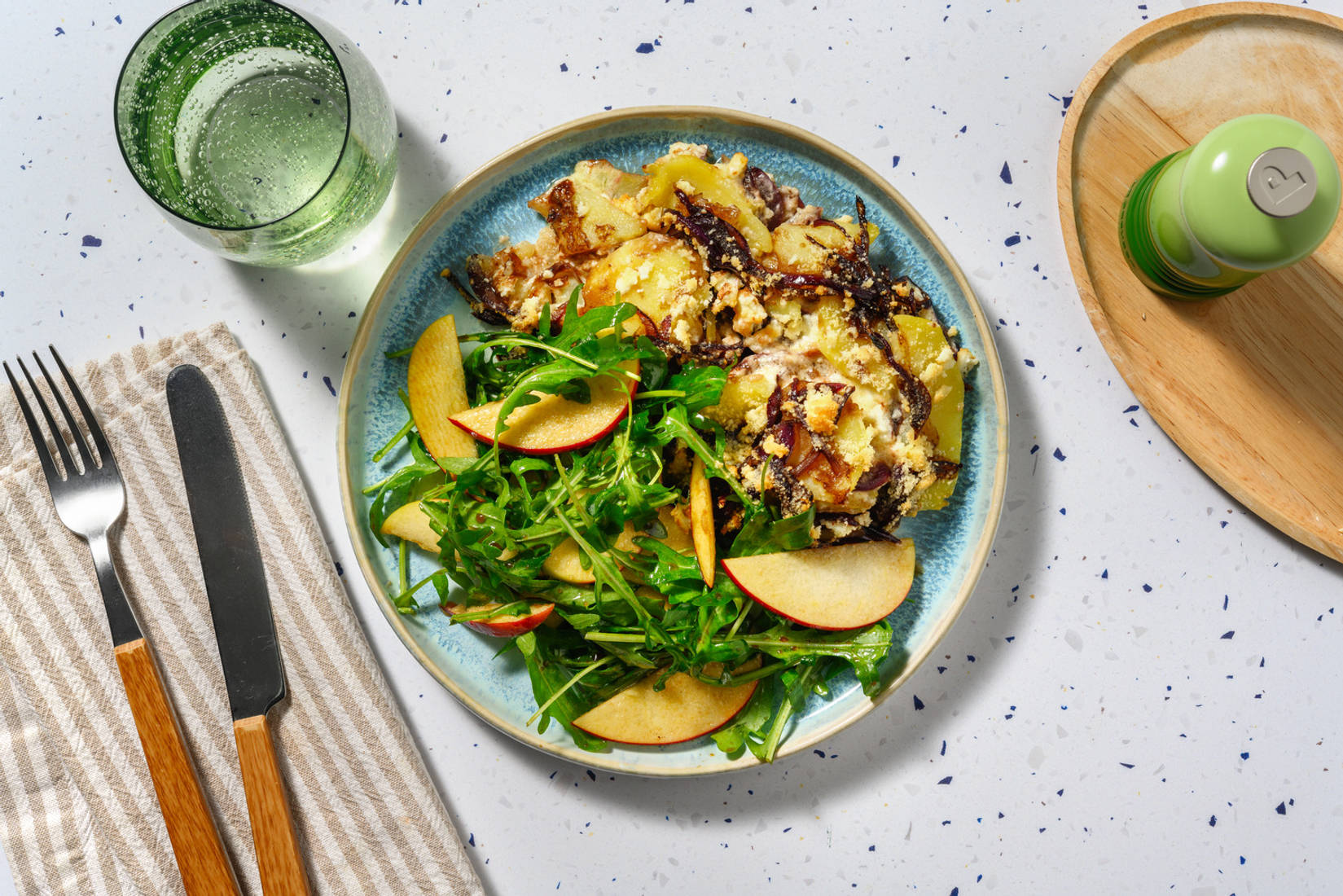 Double Cheese and Balsamic Onion Dauphinoise 