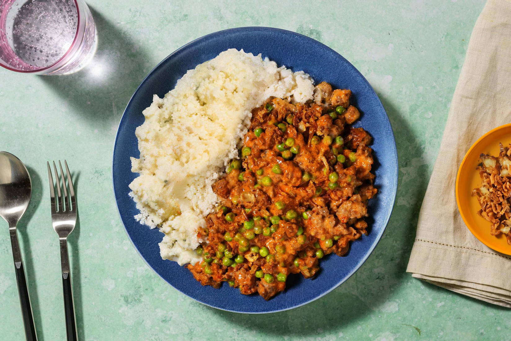 Super Quick Creamy Cajun Pork and Cauliflower Rice