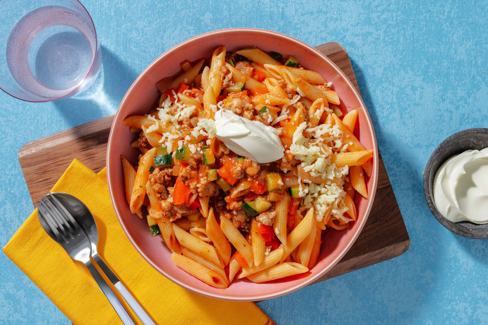 Snelle pasta met Mexicaanse twist