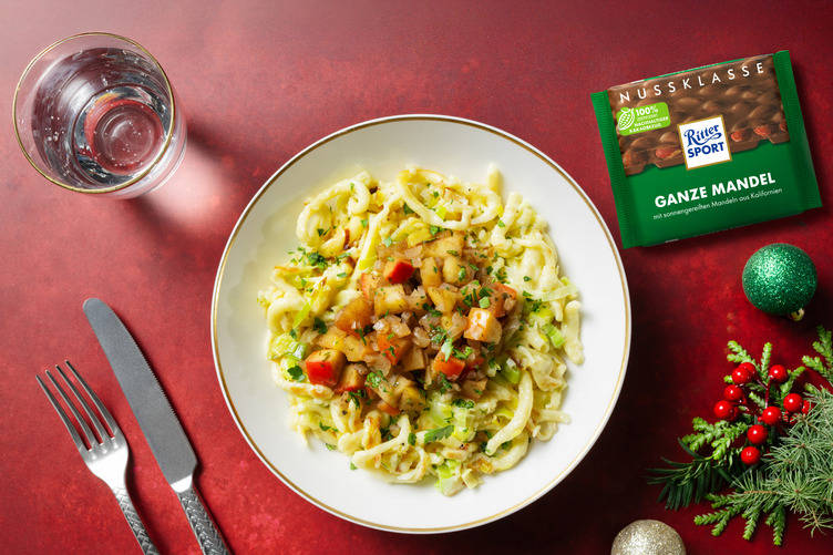 Spätzle in Raclette-Käse-Soße 