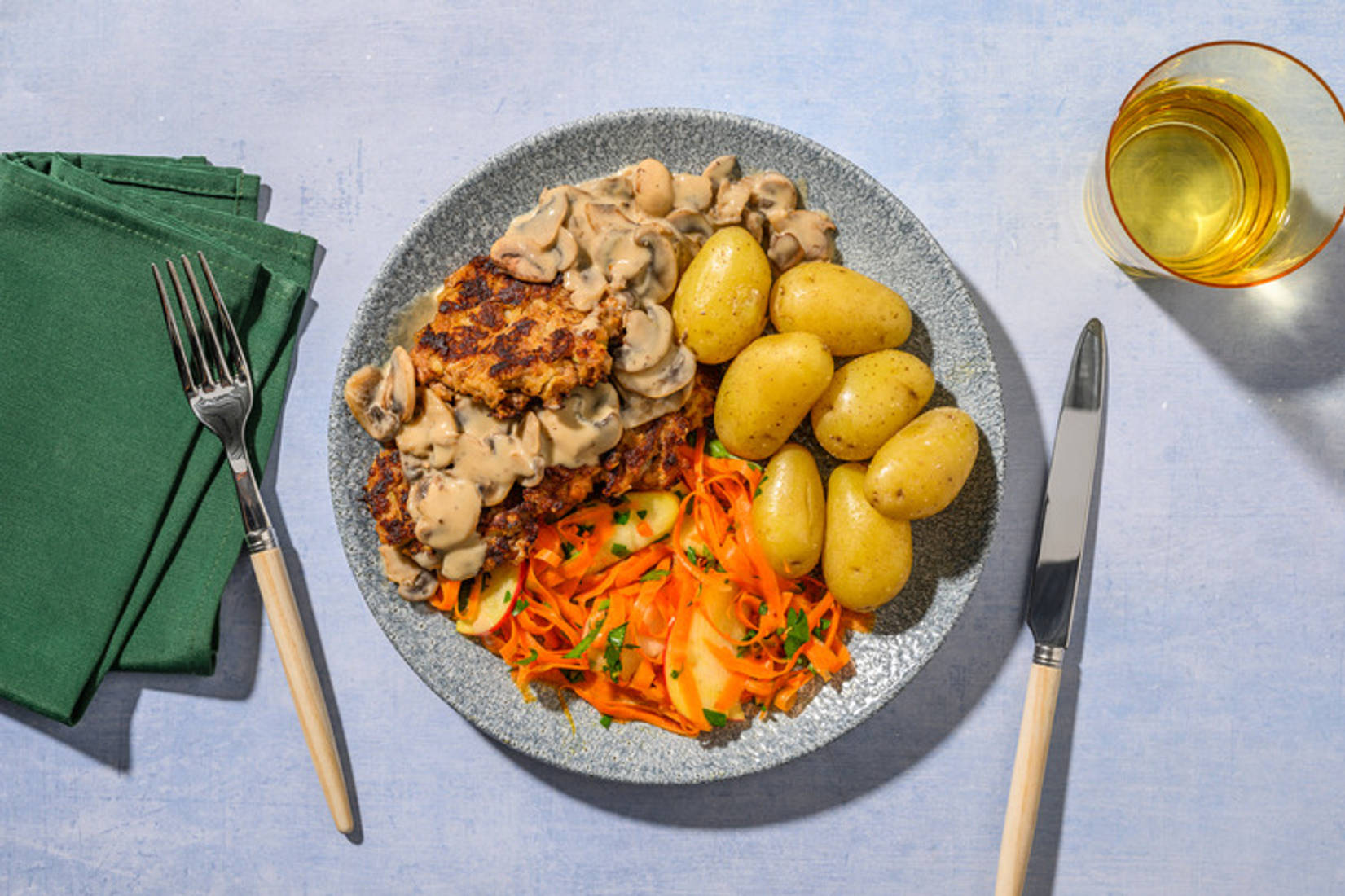 Rustika blandfärsbiffar