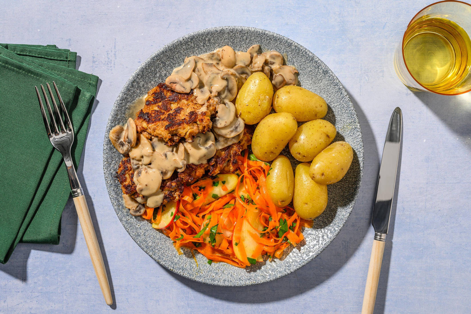 Rustika blandfärsbiffar