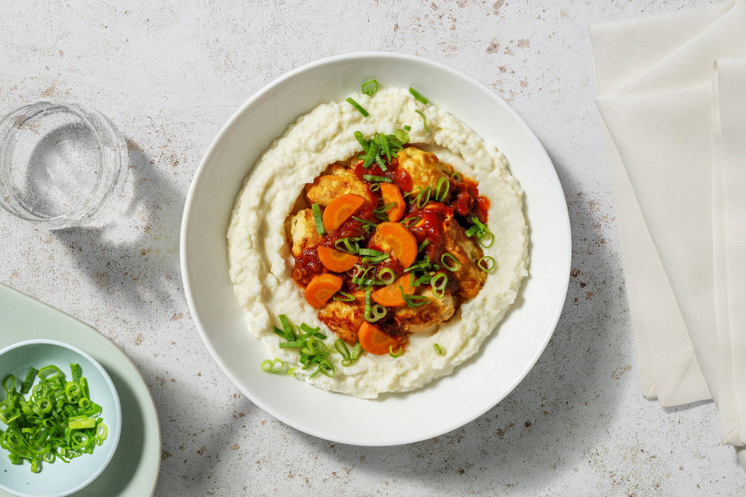 Extra de dados de pollo con salsa oriental