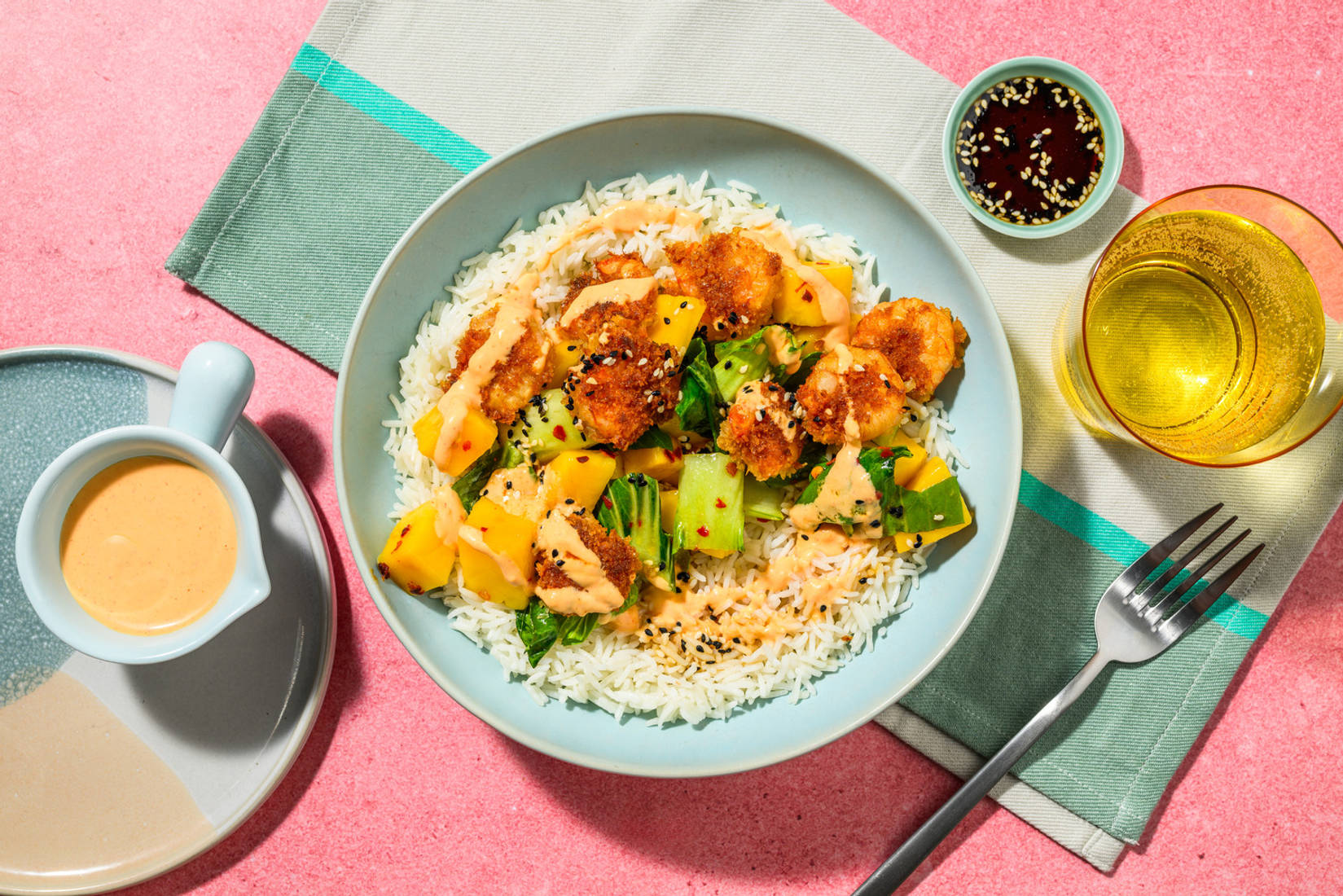 Japansk rekedonburi og jasminris